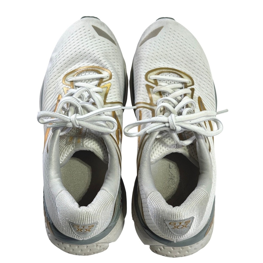 Brooks Adrenaline GTS 20 Womens Running Shoes White Gold 1202961B164 Size 9.5